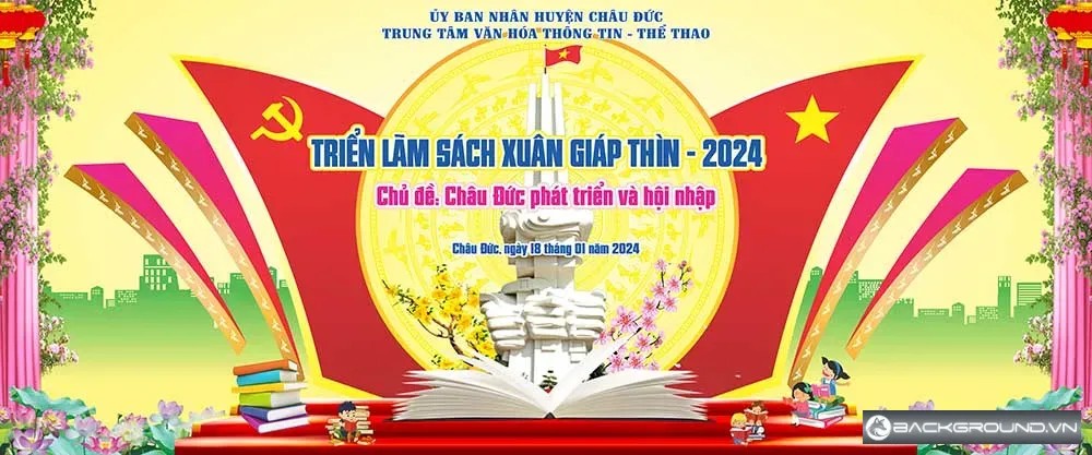Backdrop triển lãm báo xuân 2024