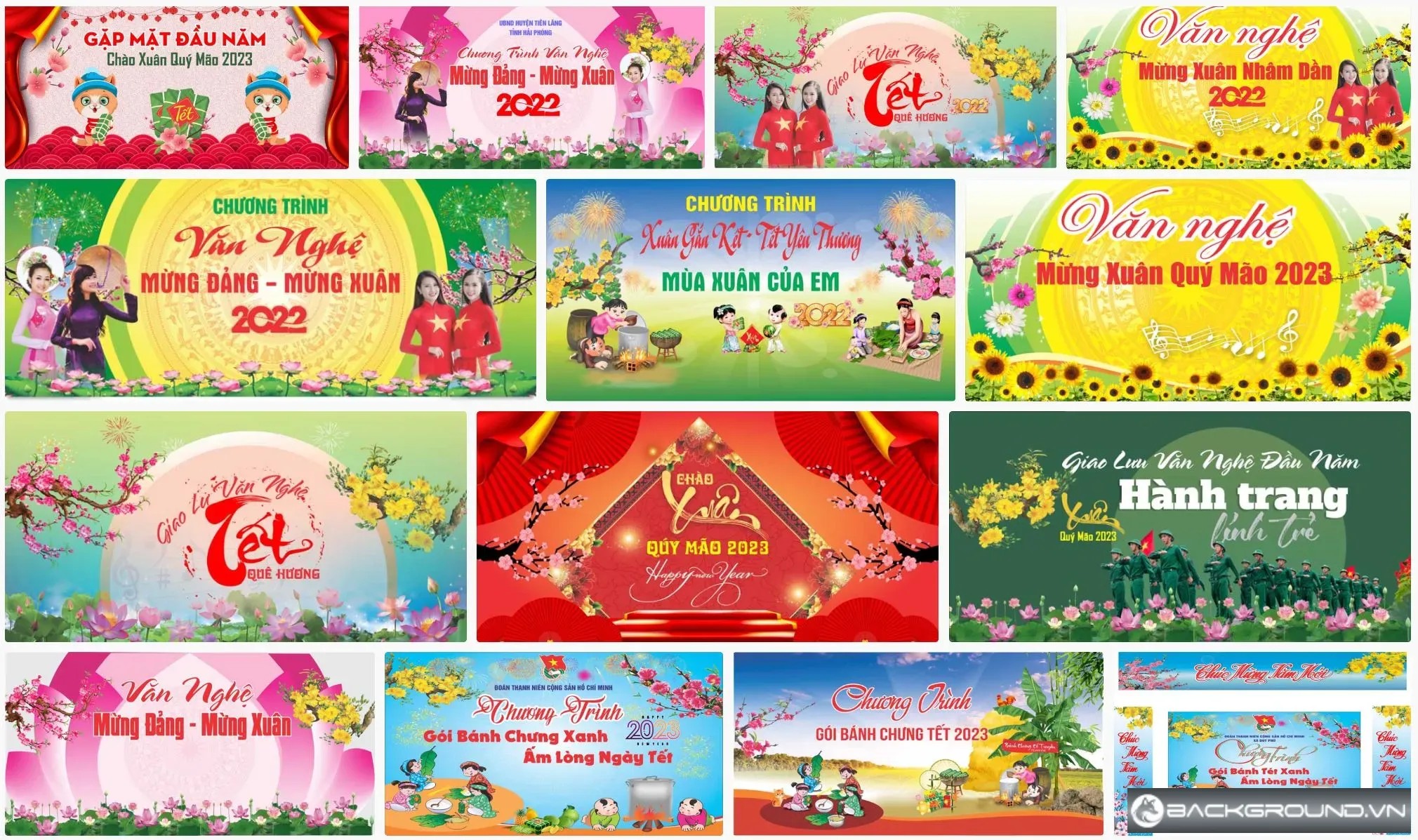 14+ Phông giao lưu văn nghệ đầu xuân