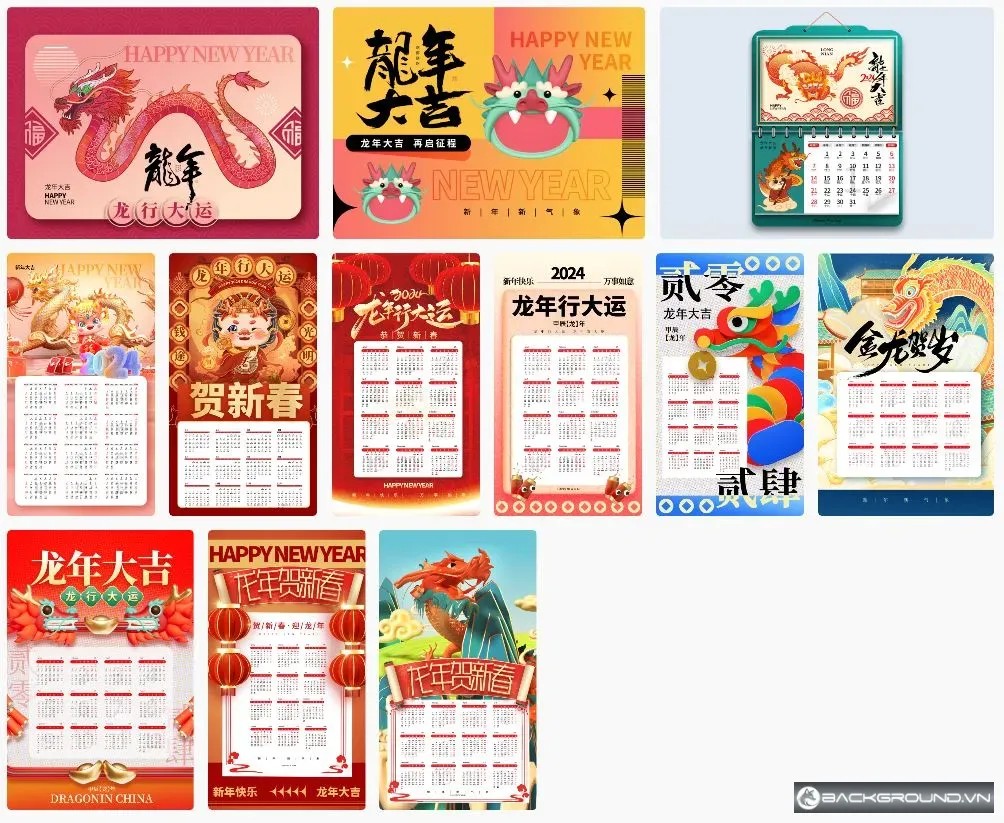 12+ Lịch tết 2024