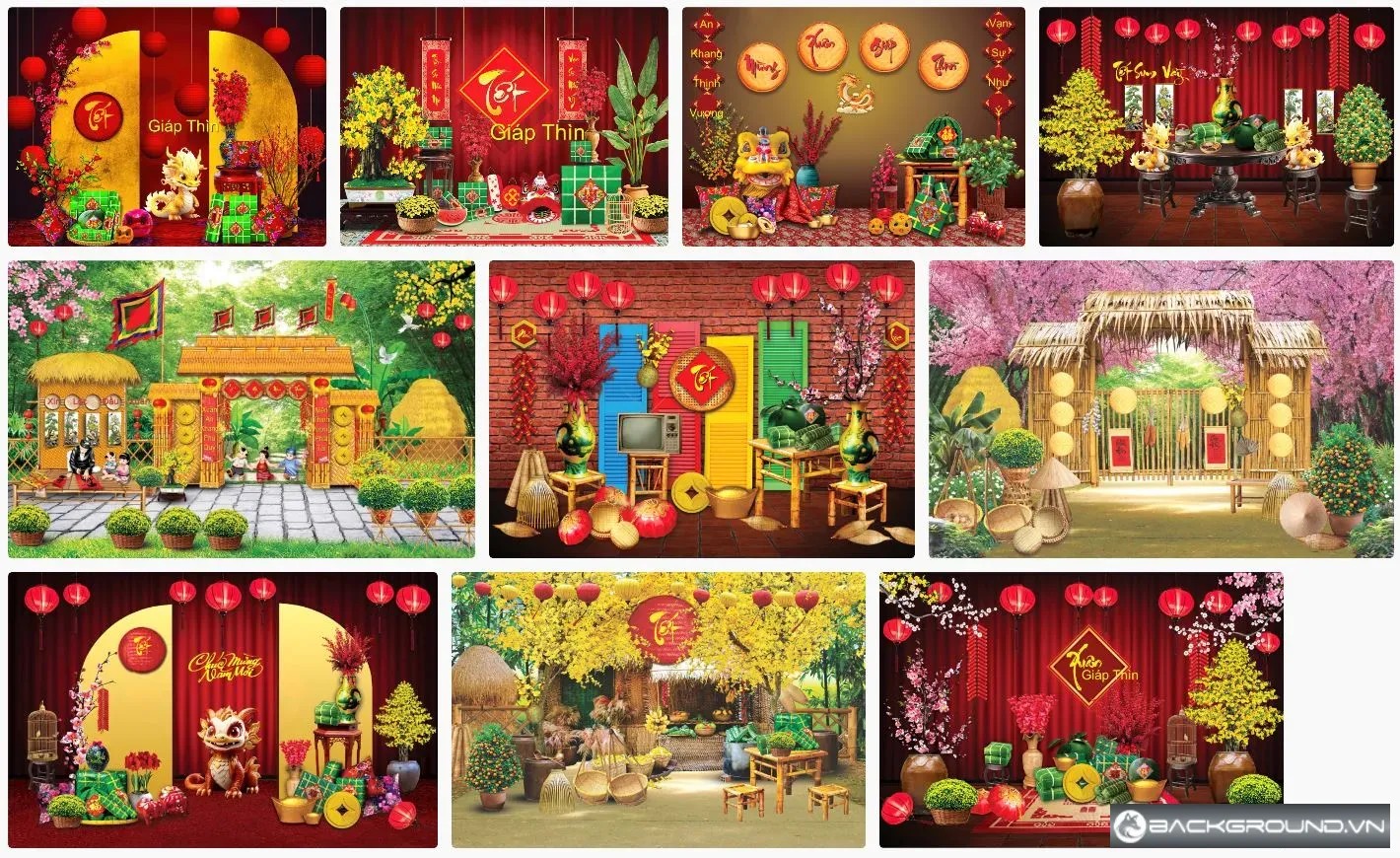 10+ Tiểu cảnh trang trí tết 2024
