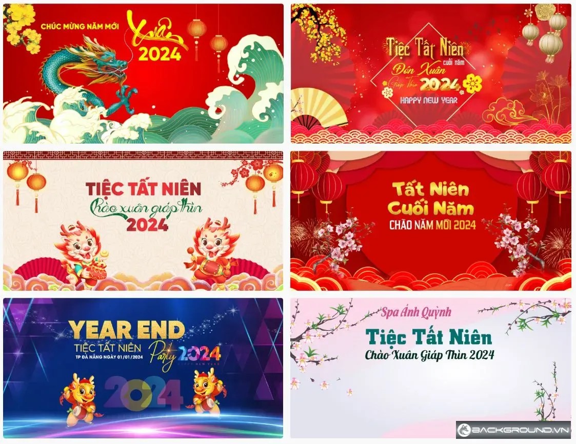 6+ Phông nền tiệc tất niên 2024