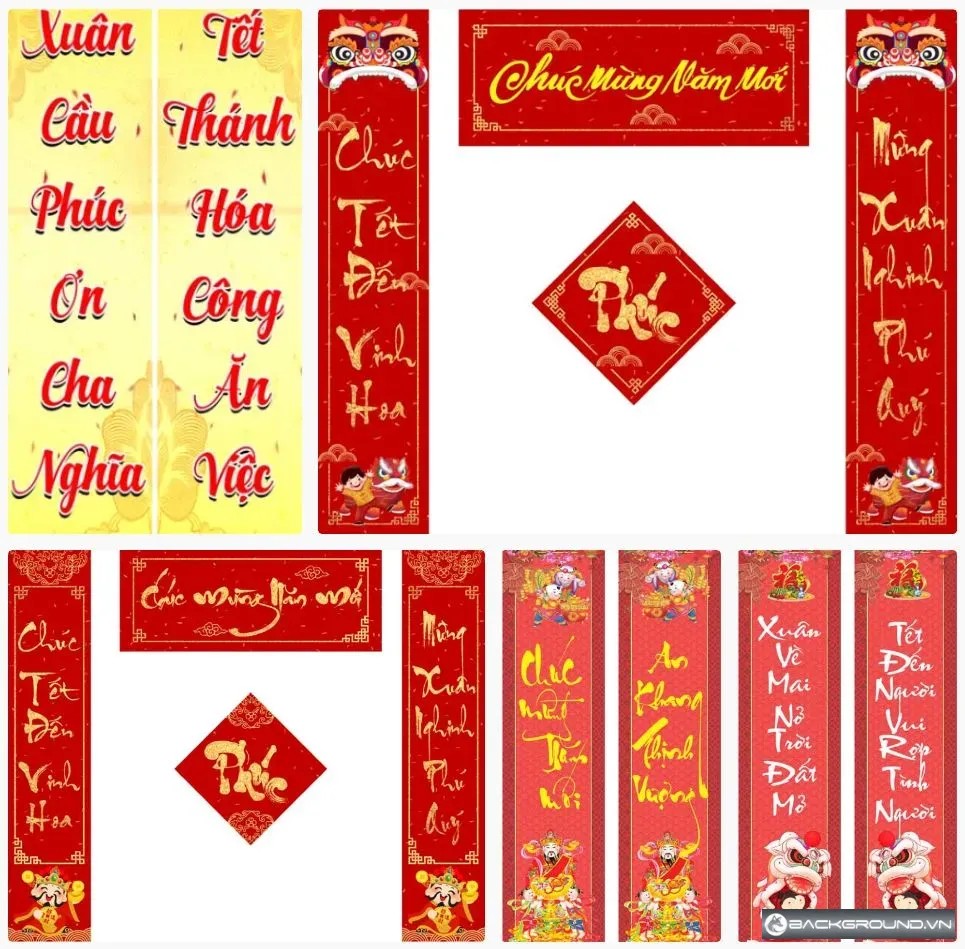 5+ Mẫu câu đối Tết