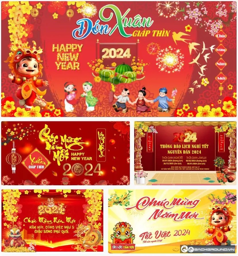5+ Backdrop năm mới 2024