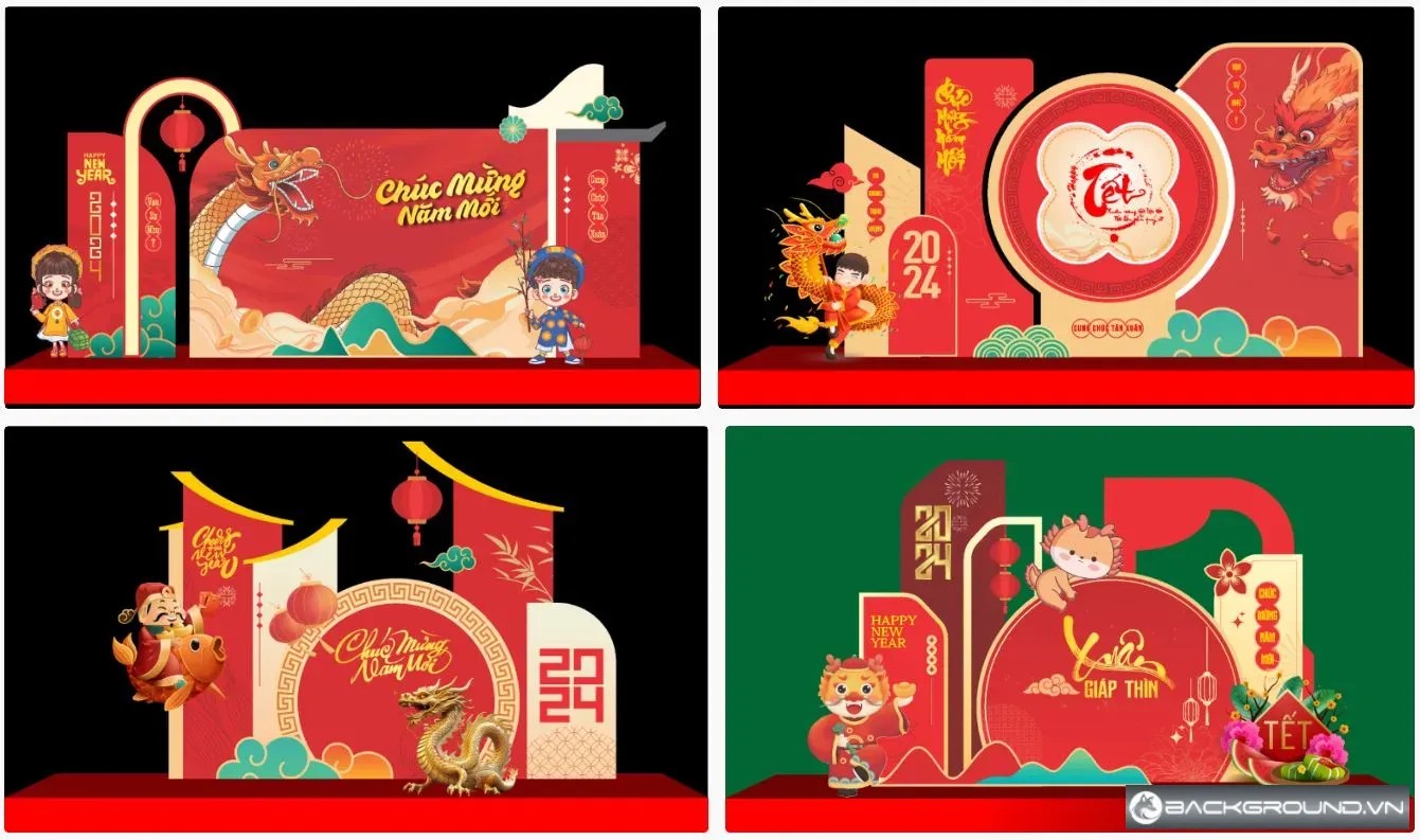 4+ Decor khu checkin Tết