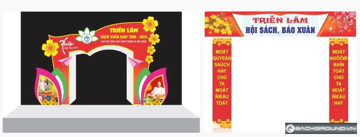 2+ Trang trí cổng triểm lãm - hội sách - báo xuân