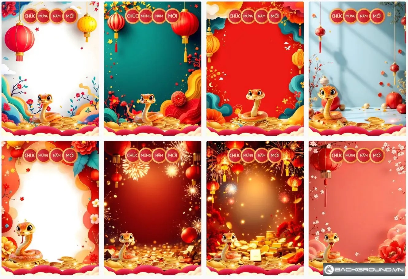 8+ Background thiết kế poster Tết 2025