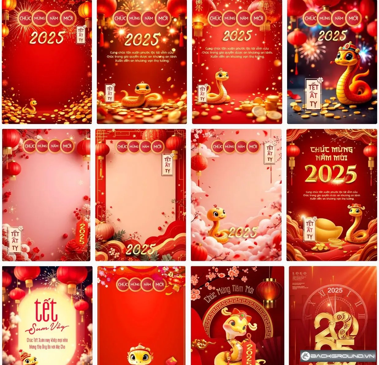13+ Mẫu background poster Tết 2025