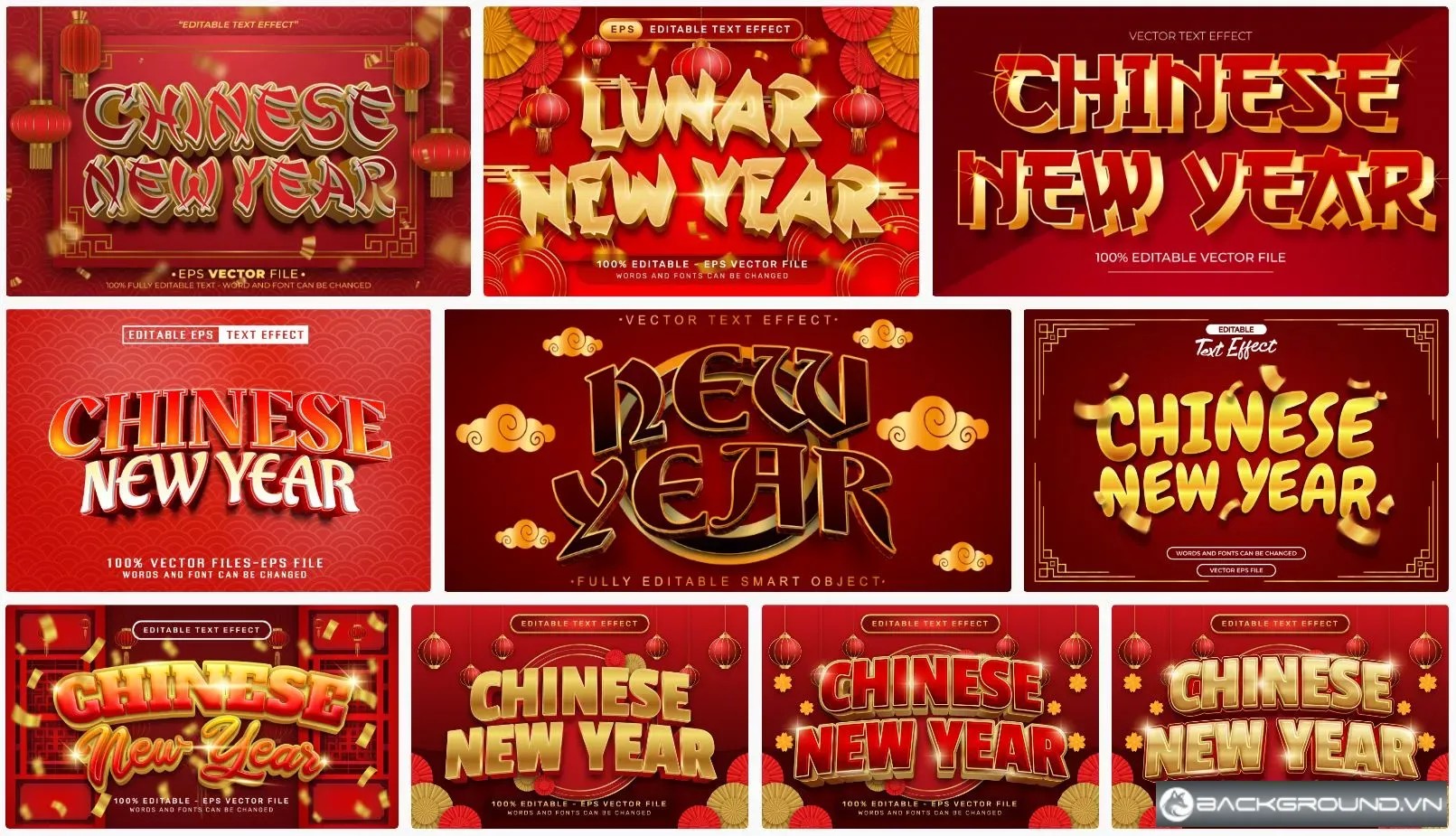 10+ Text Effect Tết 2025