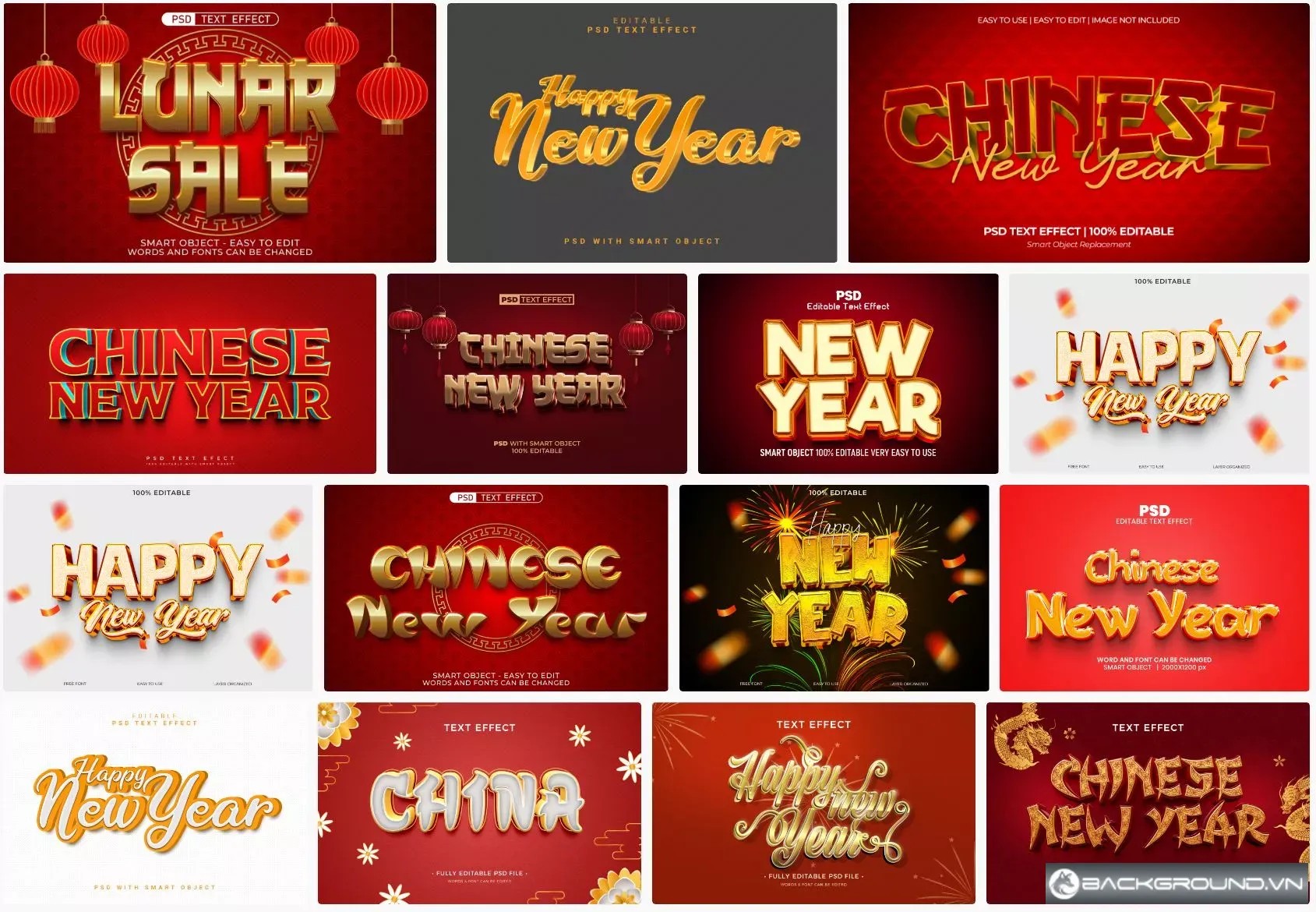 15+ Hiệu ứng chữ Tết 2025