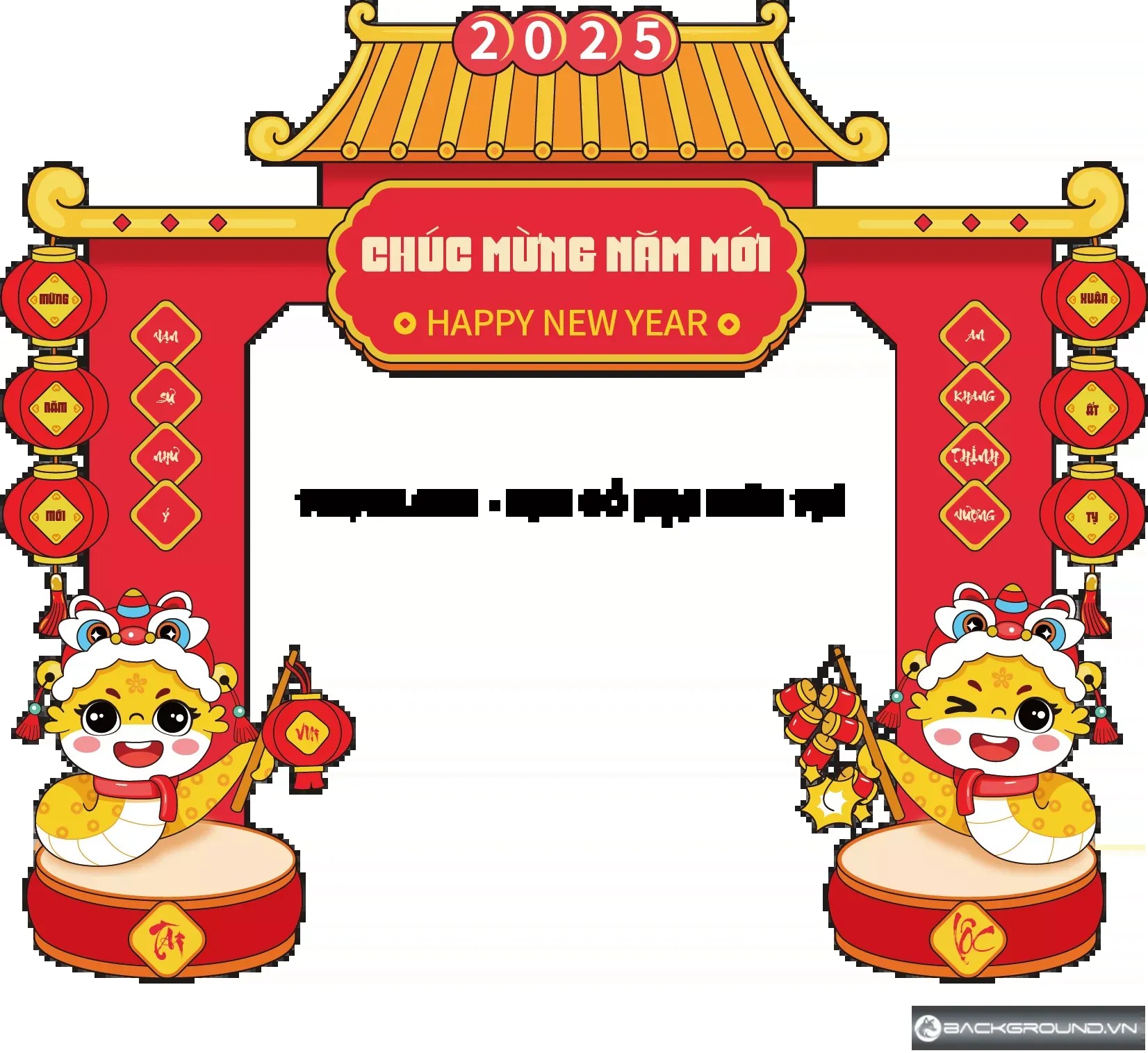 Cổng trang trí tết 2025