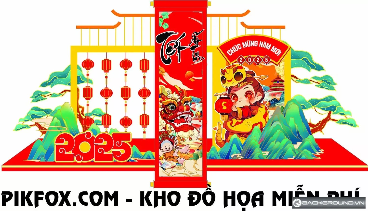 Decor tết ngoài trời