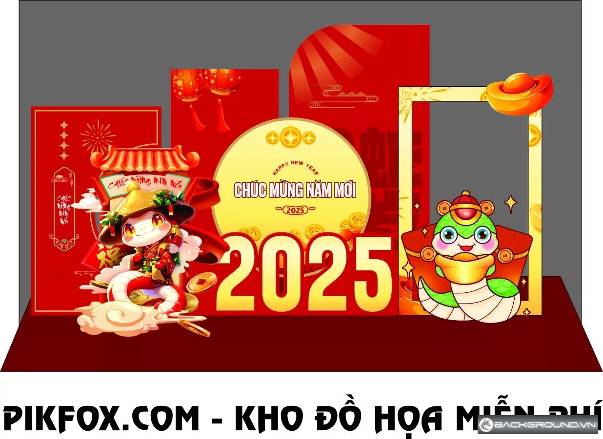 Decor sân khấu tết