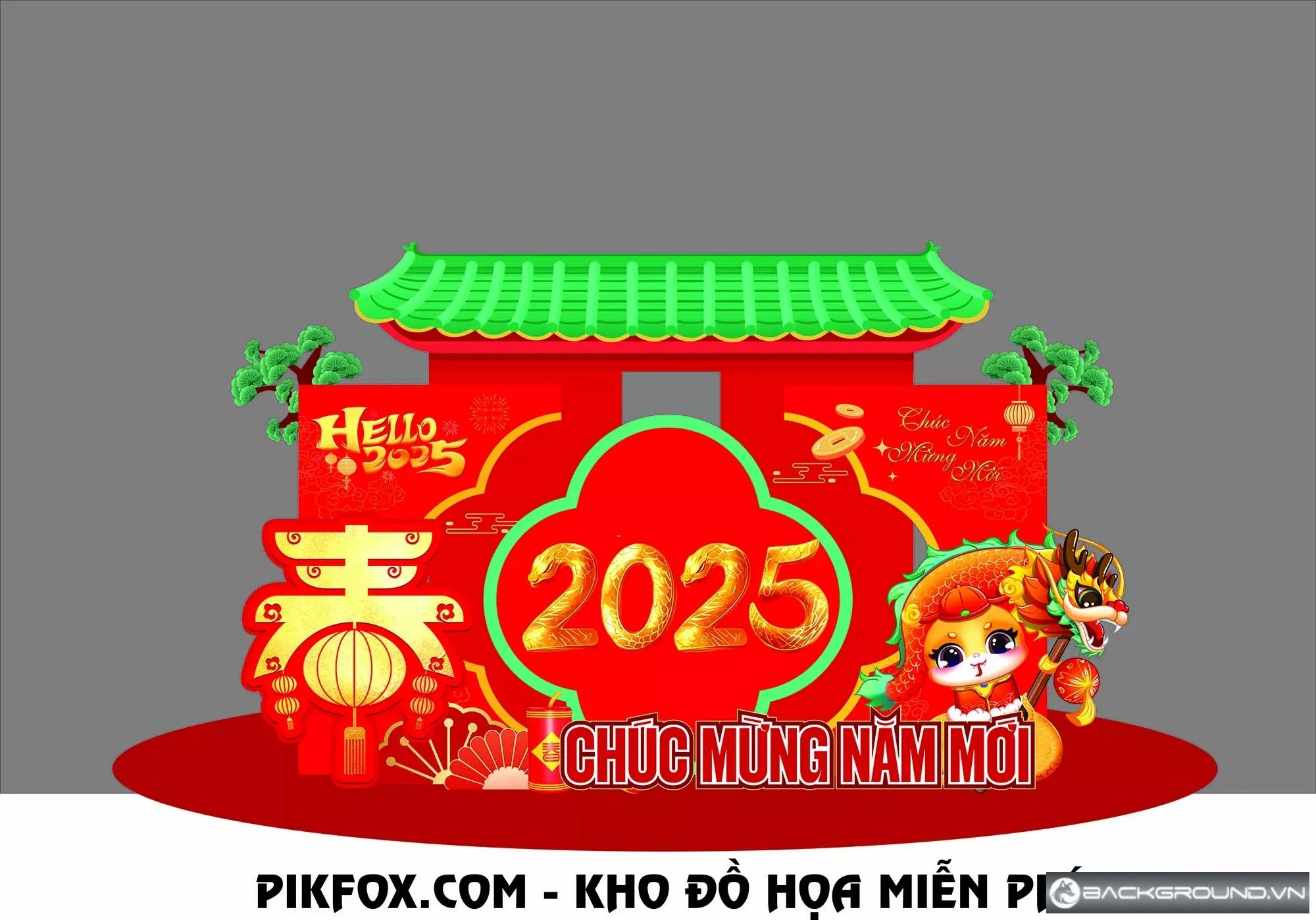 Decor tết con rắn