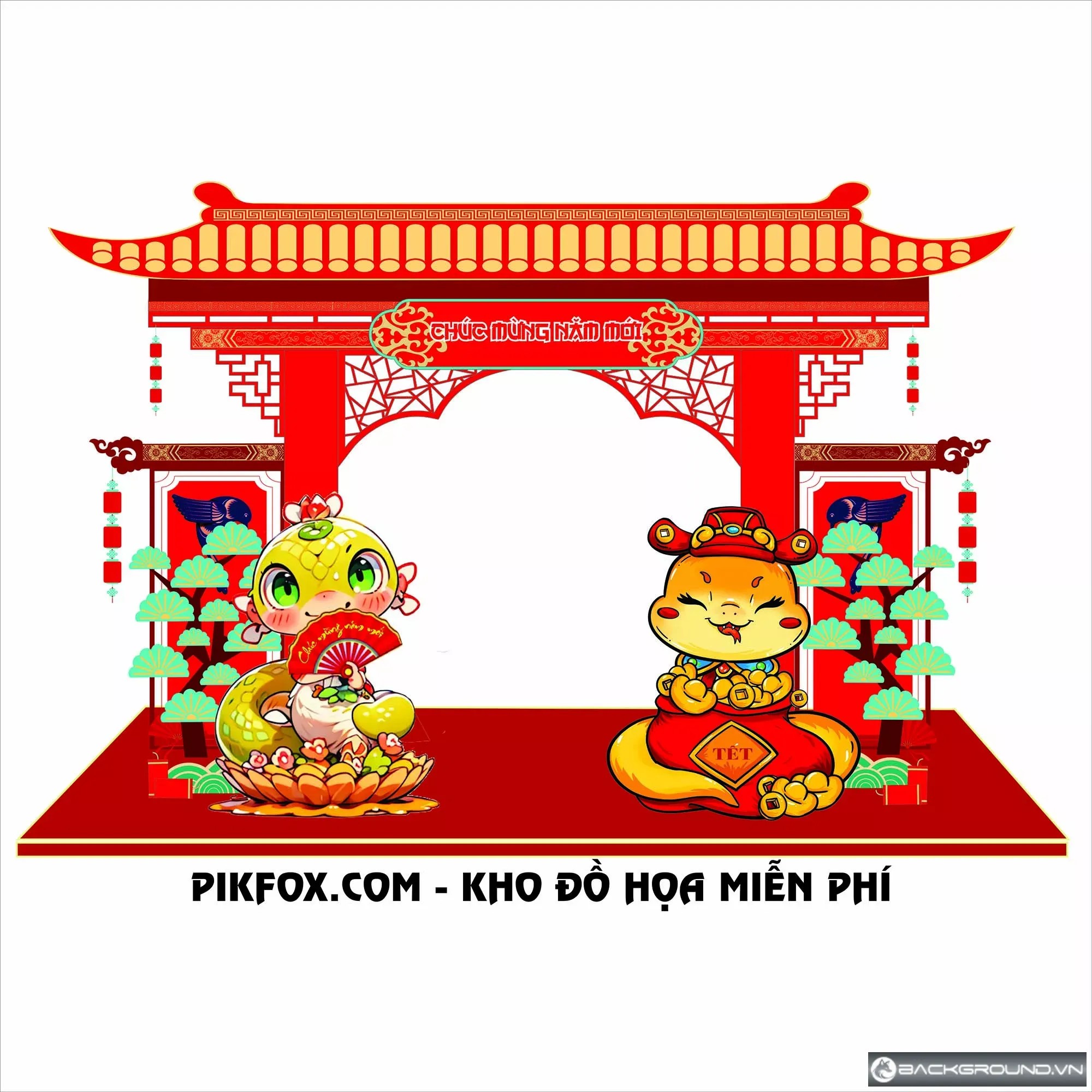Decor cổng tết