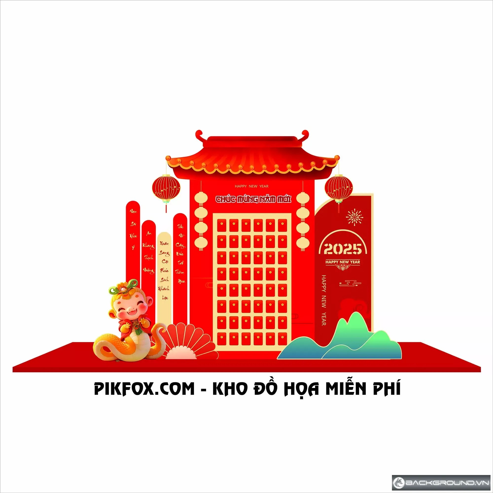 Decor tết sân vườn