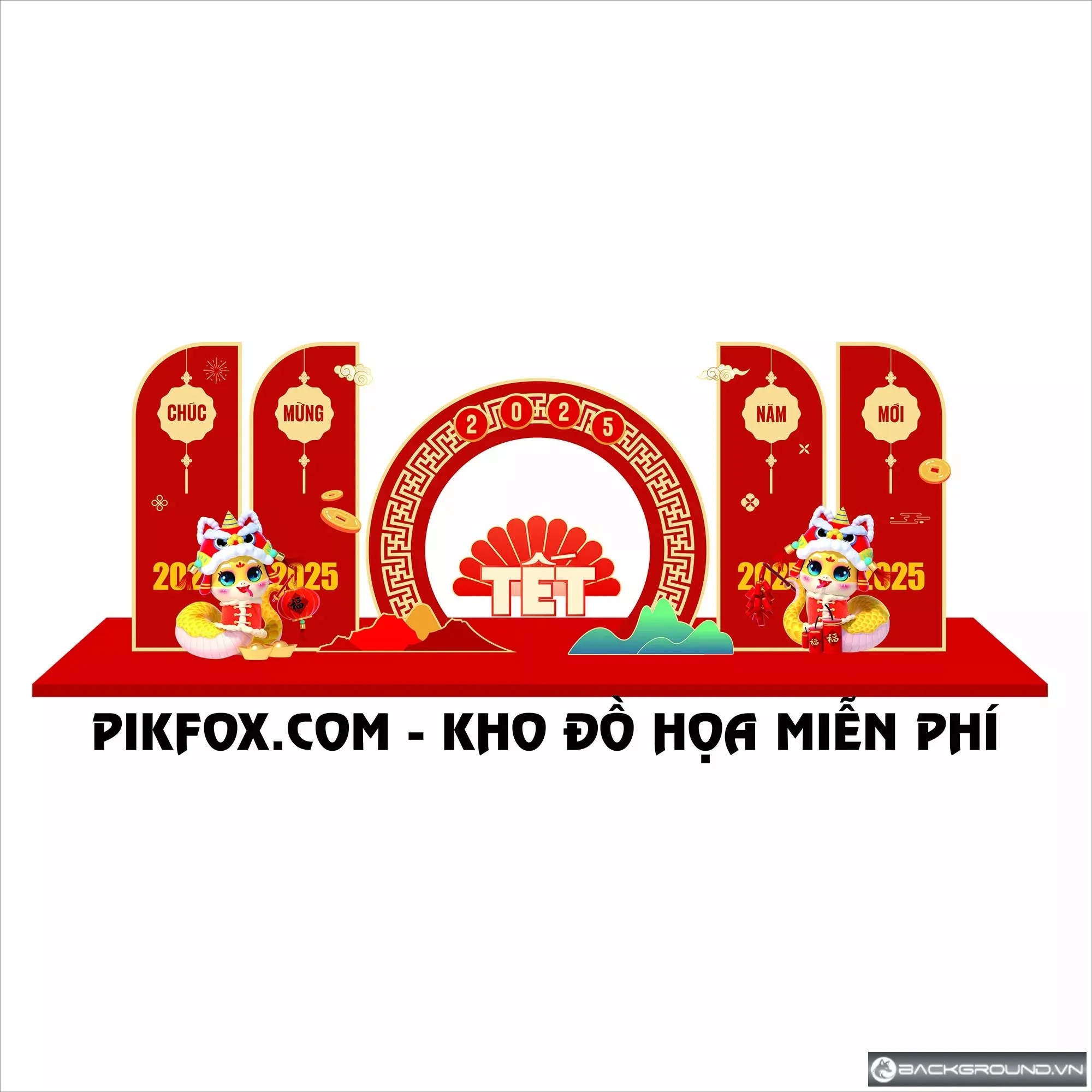 Mẫu backdrop tết