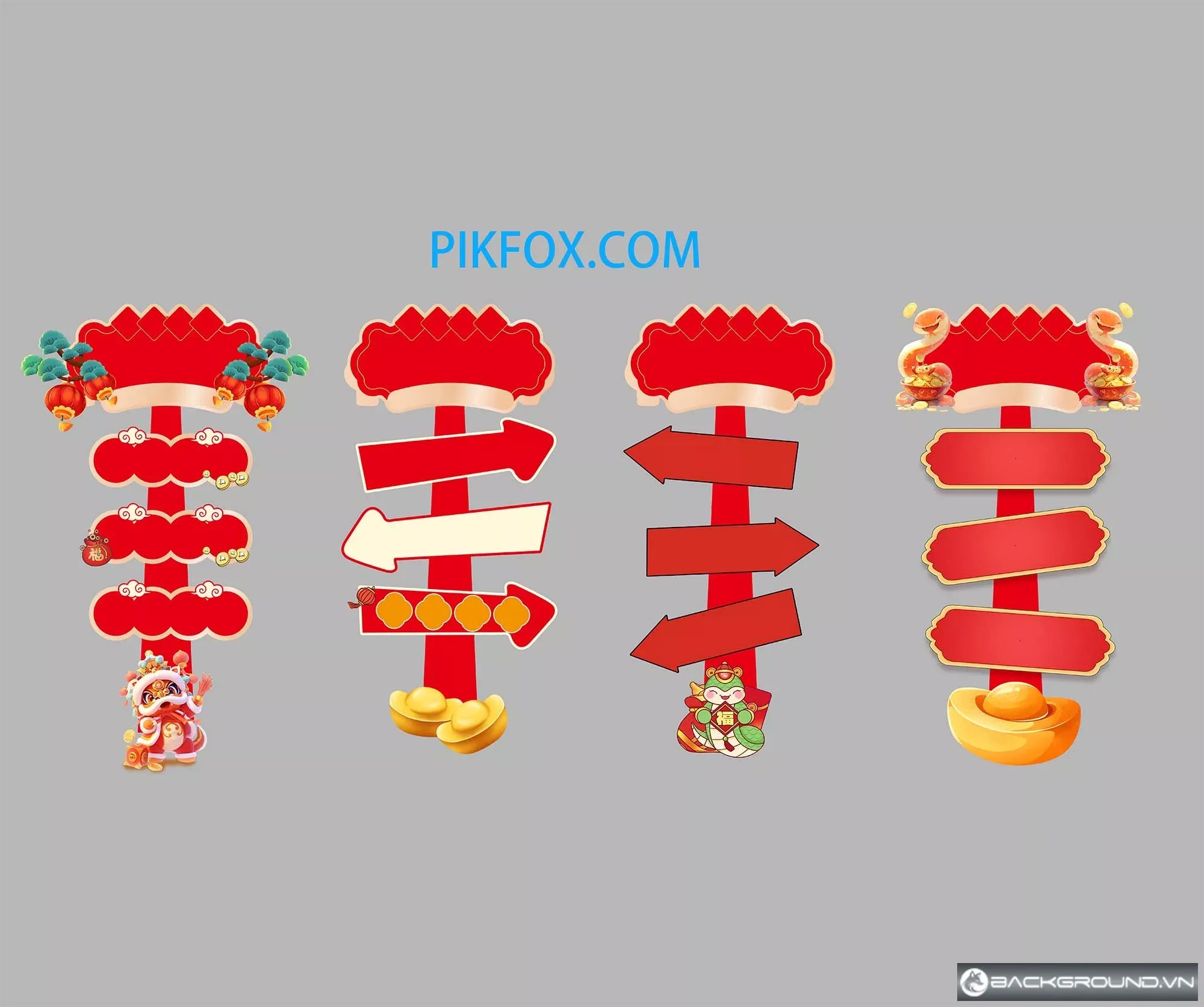 Decor biển chỉ dẫn tết
