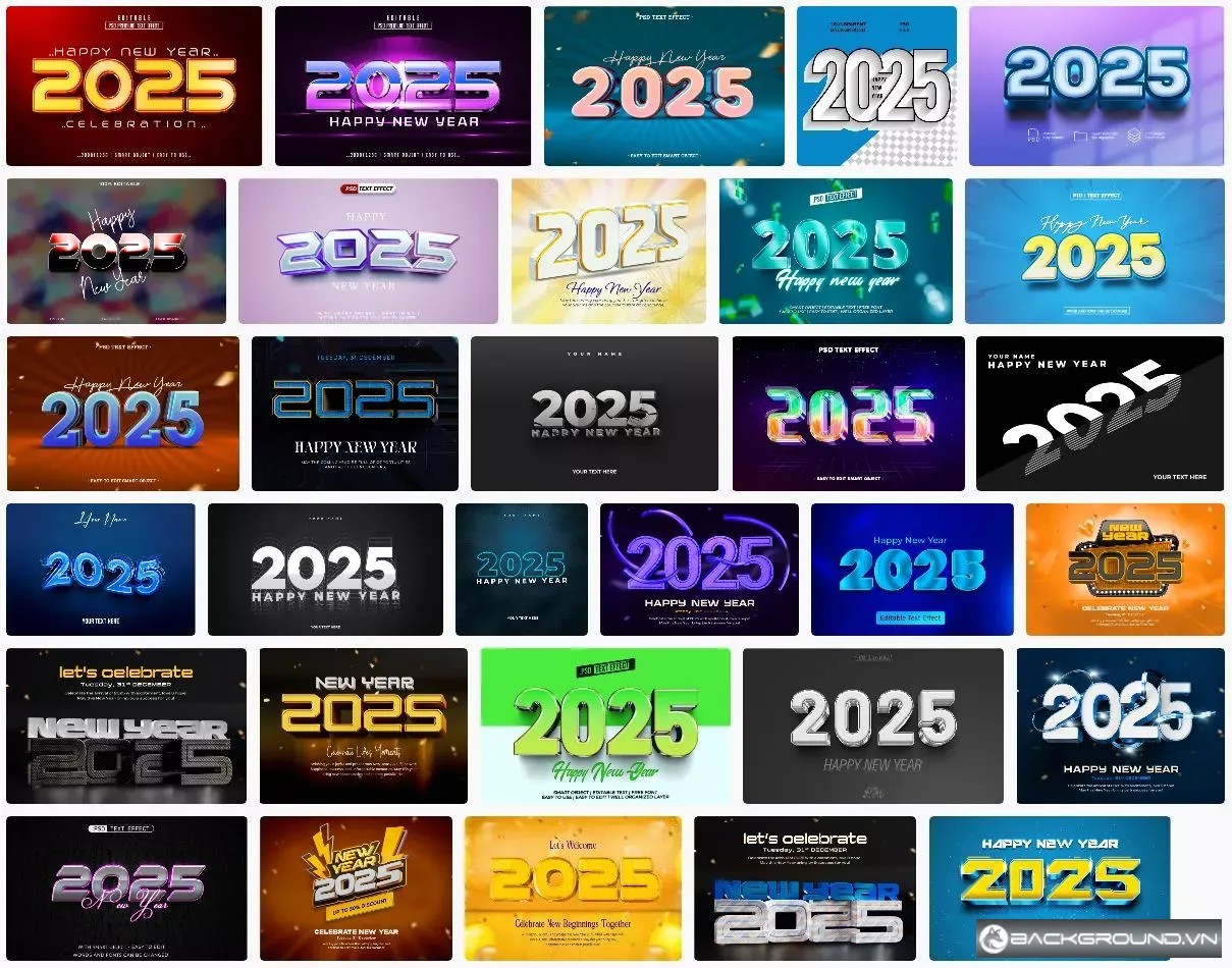 31+ 2025 Text Effect - Photoshop