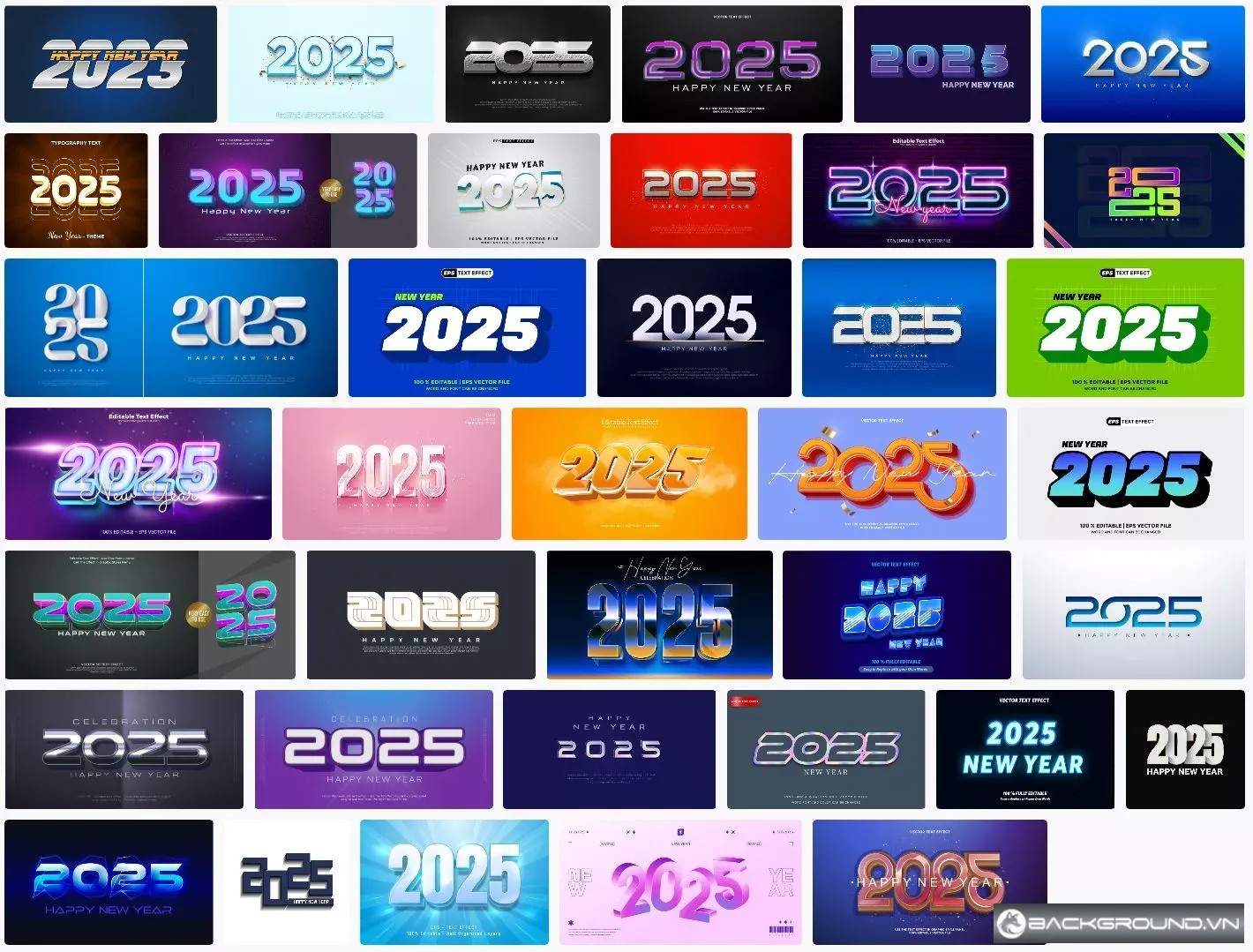 38+ Hiệu ứng chữ 2025 - AI EPS