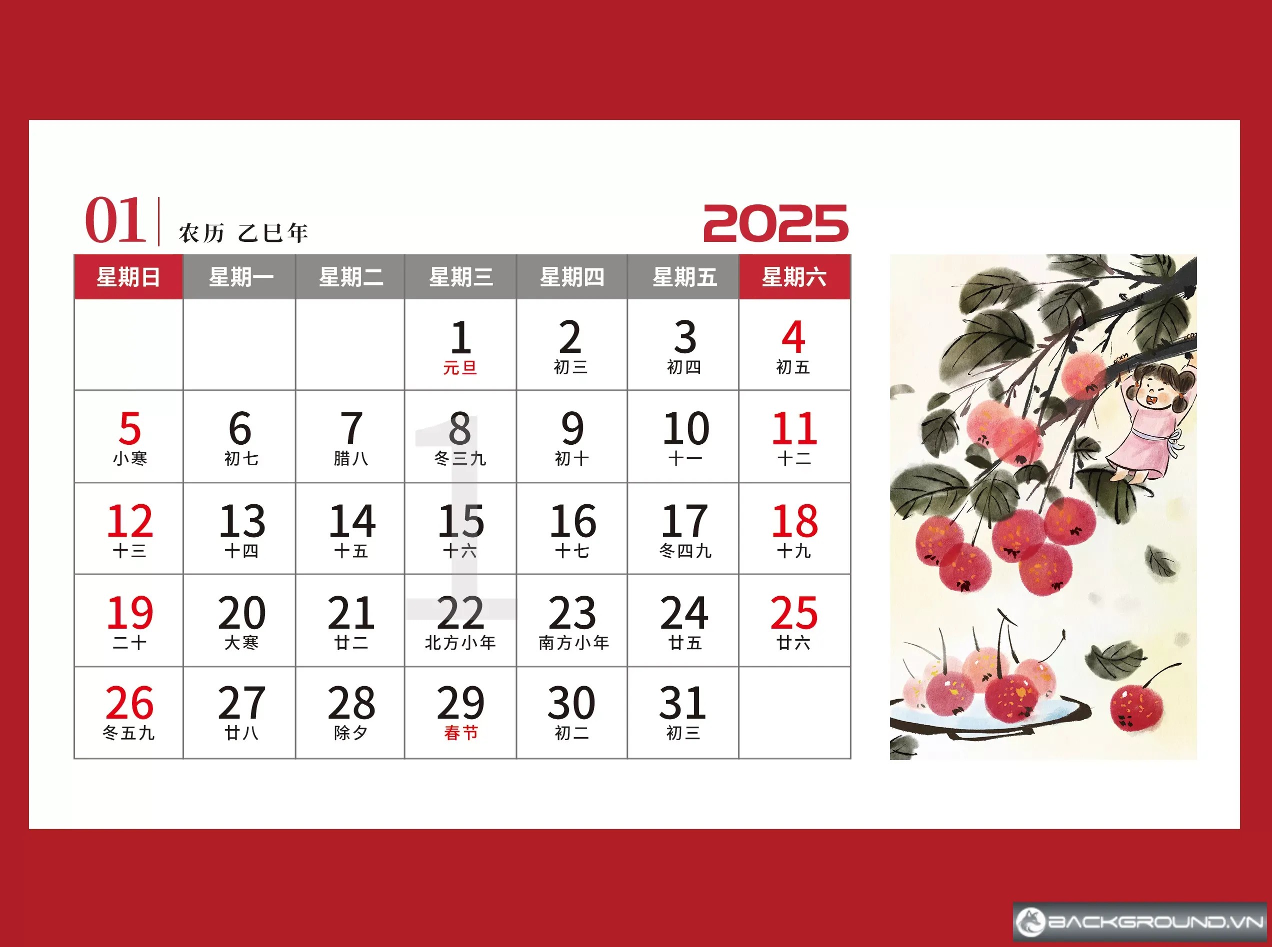 Mẫu lịch để bàn 2025 đẹp