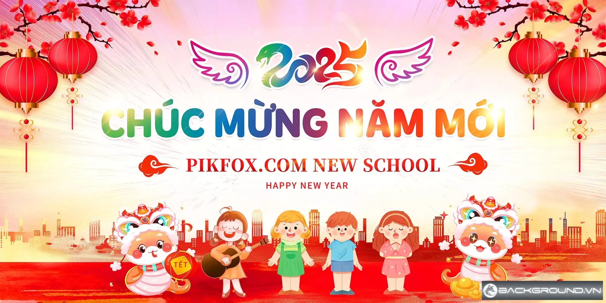 Phông năm mới trường tiểu học