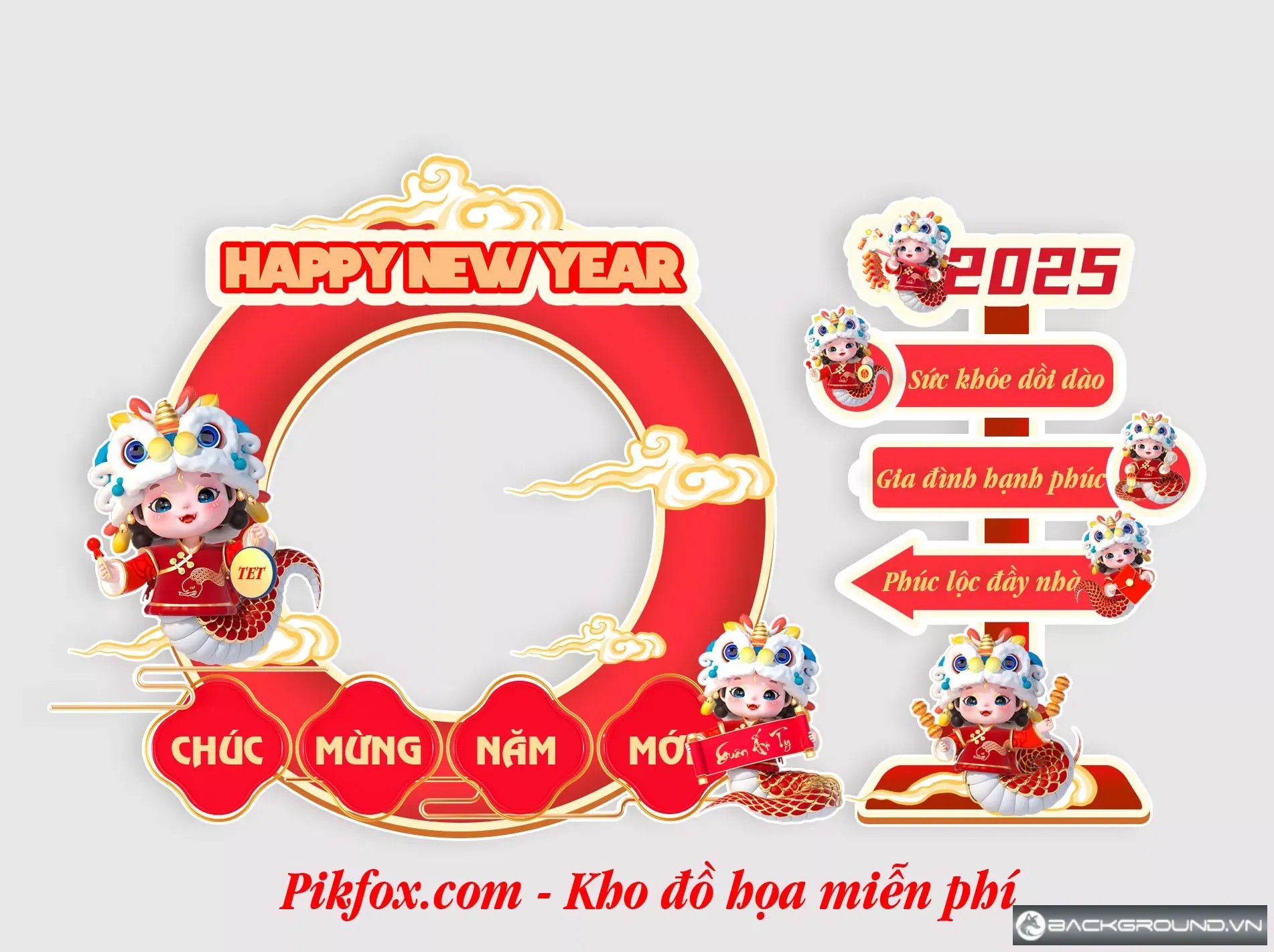 Decor chụp ảnh tết 2025