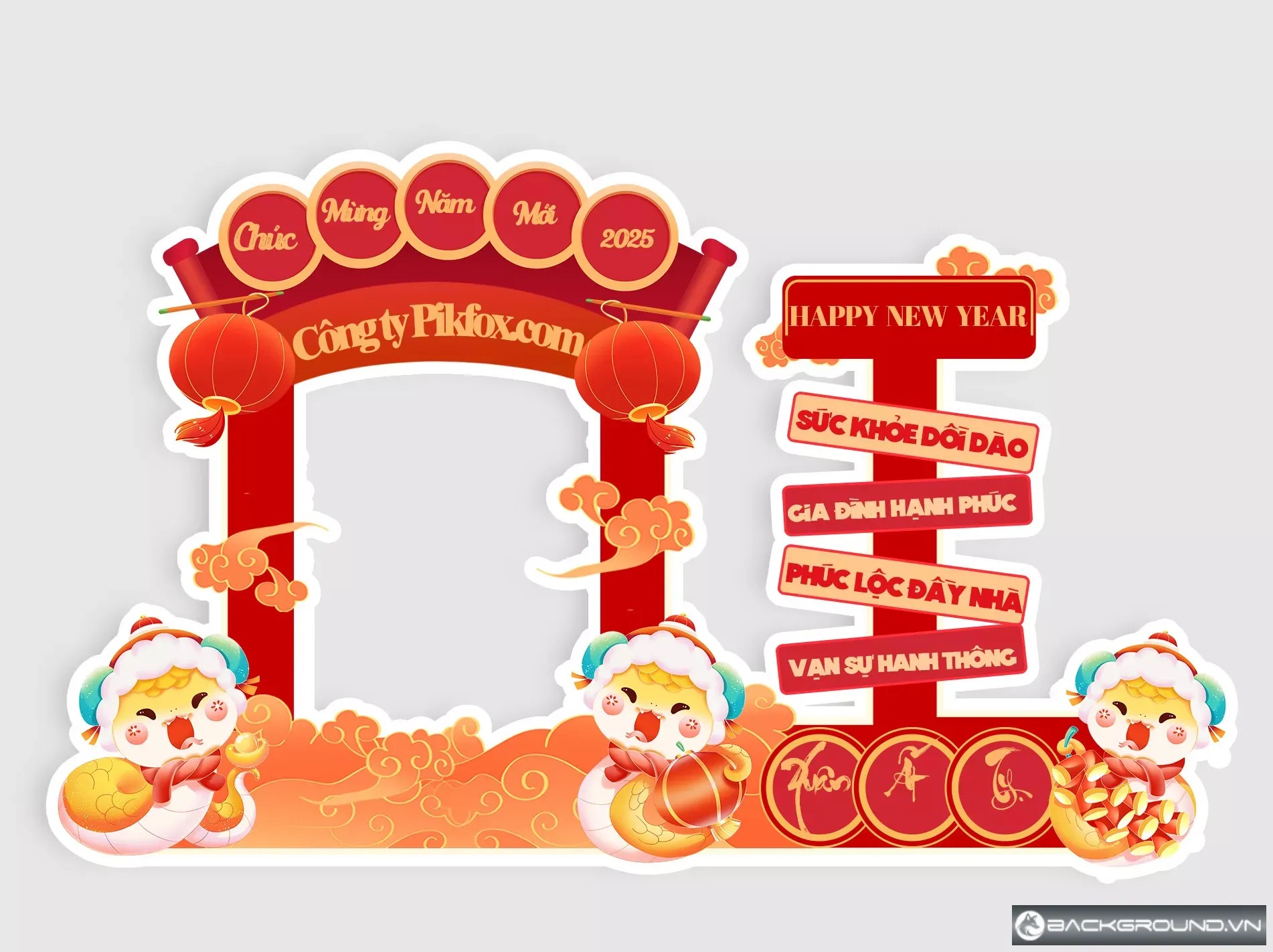 Mẫu góc checkin tết 2025