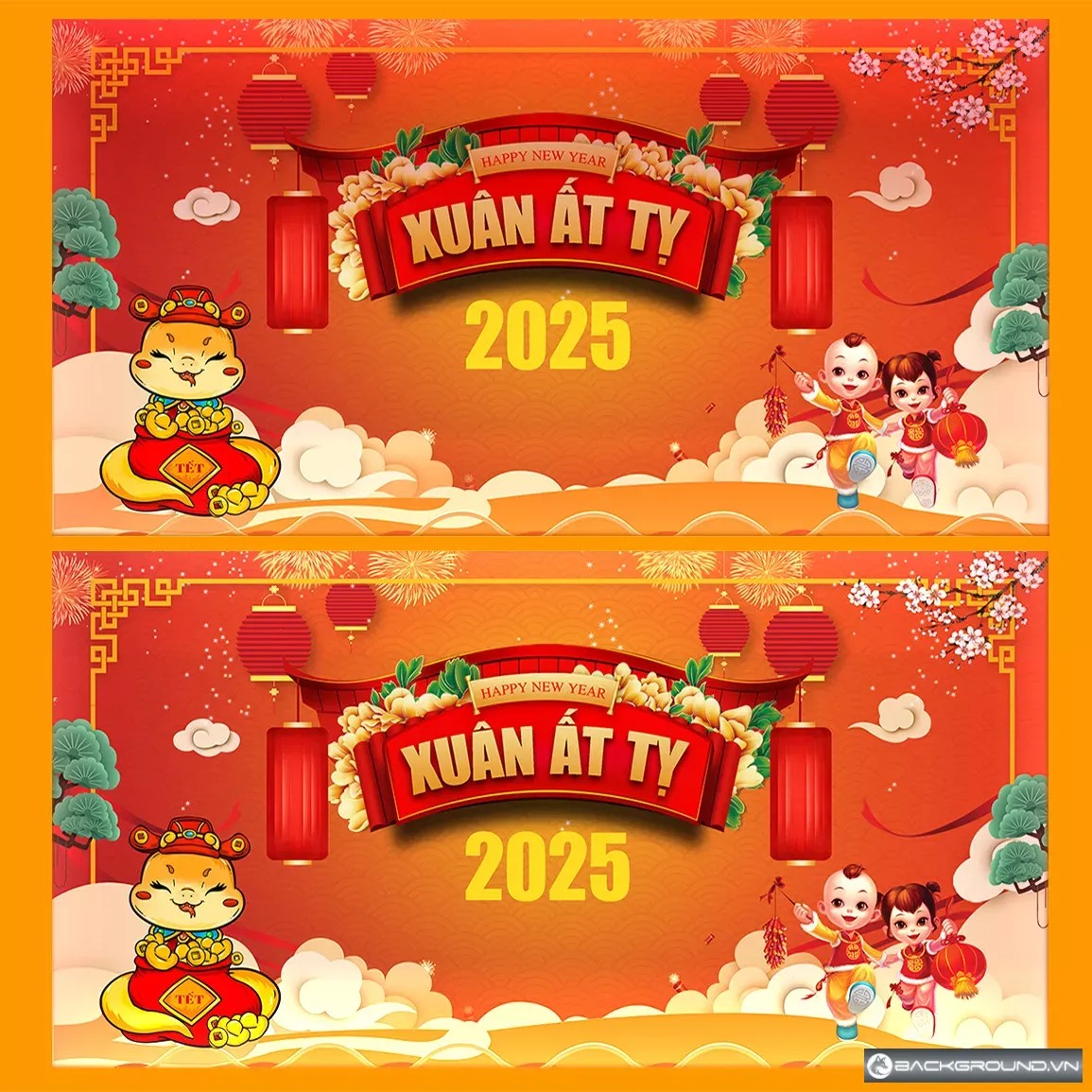 Backdrop sân khấu Tết 2025