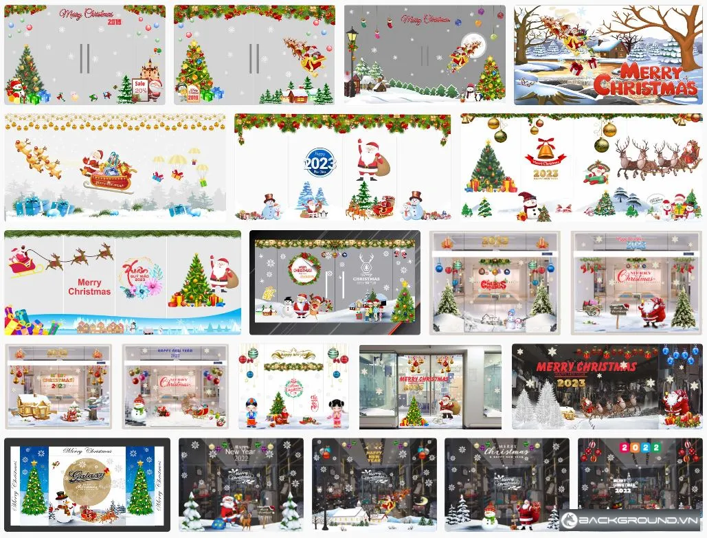 21+ Decal dán kính Noel