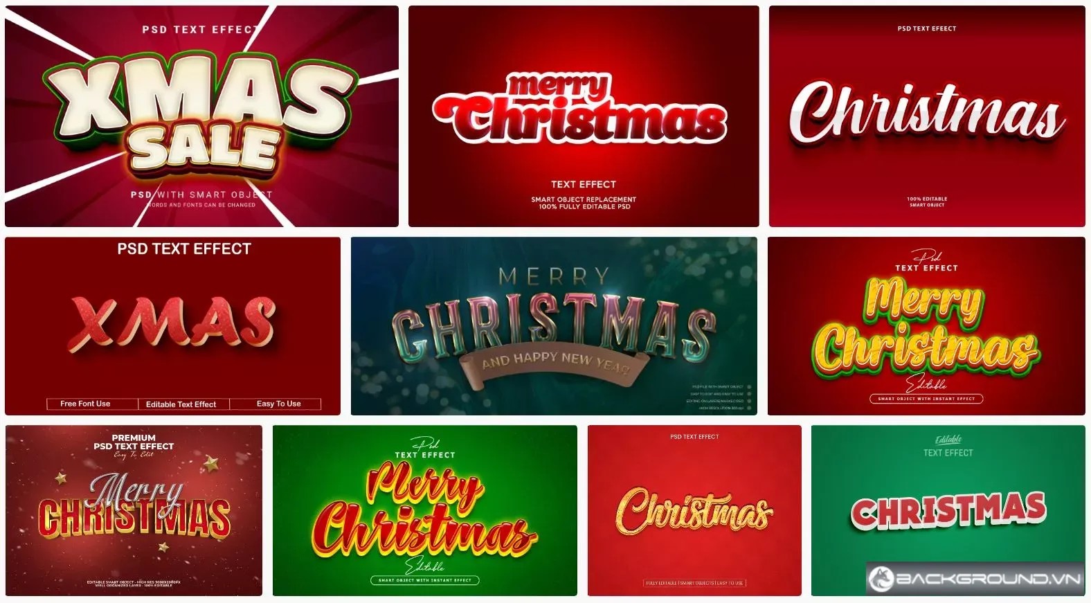 10+ Hiệu ứng chữ Noel