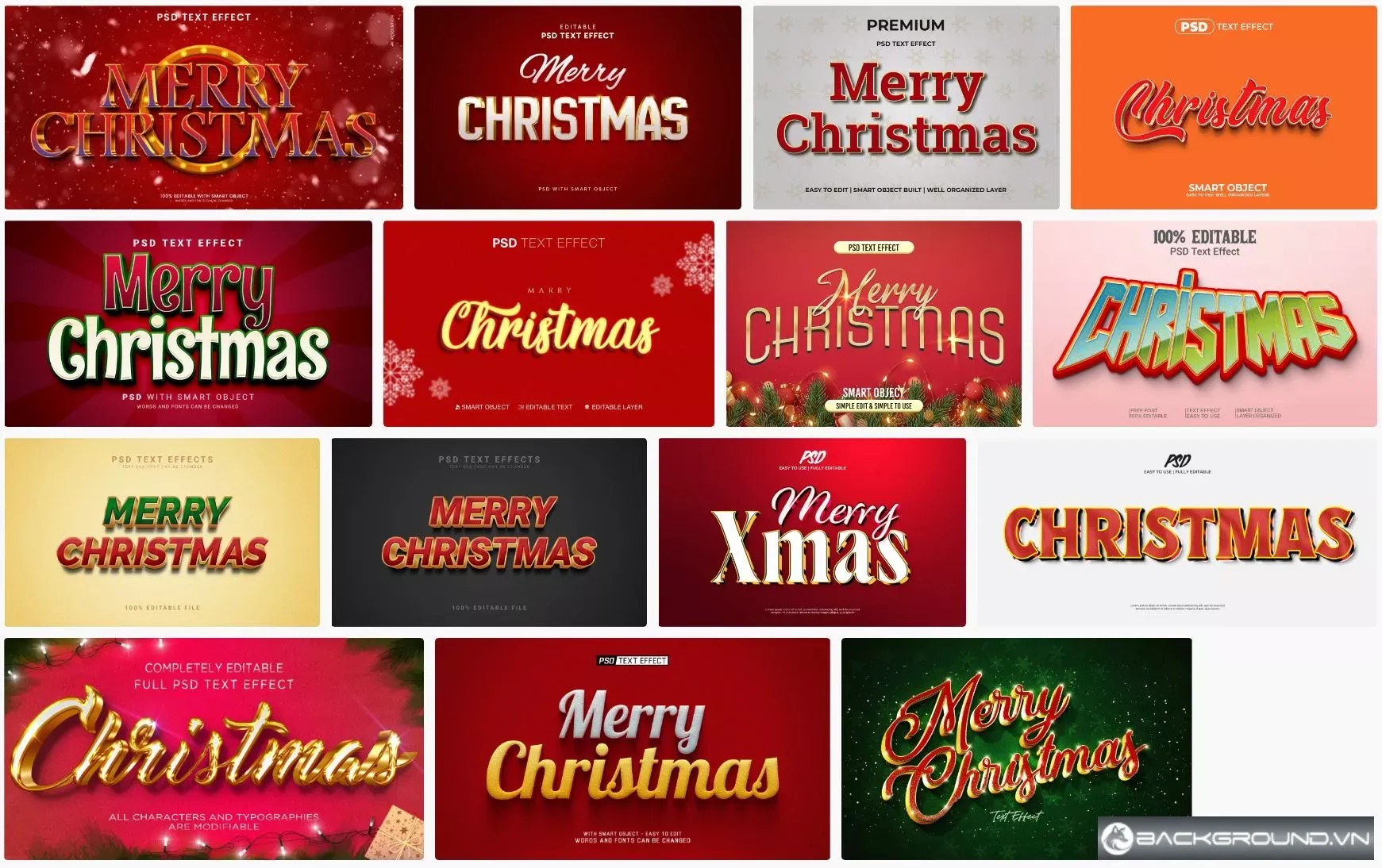 15+ Text Effect Noel