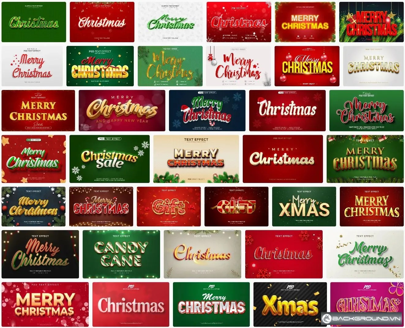 40+ Hiệu ứng chữ Noel - Giáng Sinh