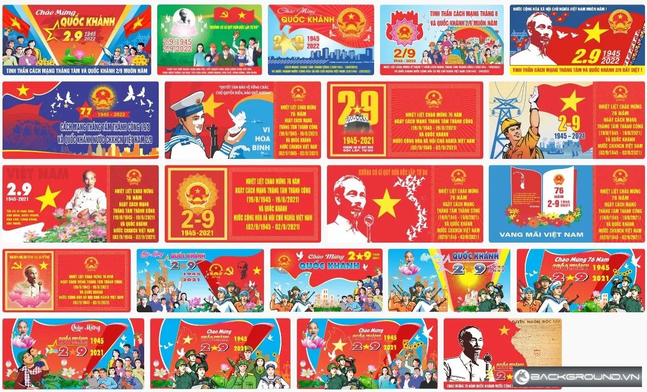 25+ Pano kỷ niệm Quốc Khánh Việt Nam 2-9