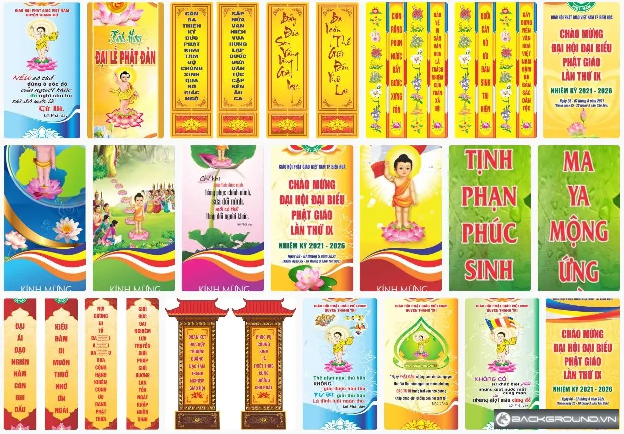 21+ Phướn treo đại lễ phật đản