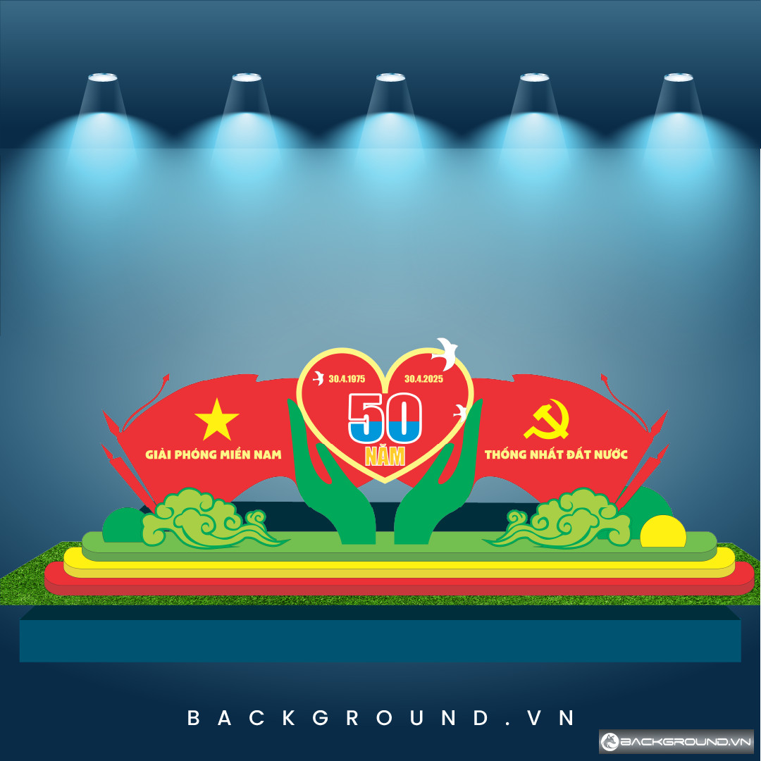 Backdrop chuyên nghiệp cho sự kiện 30-4