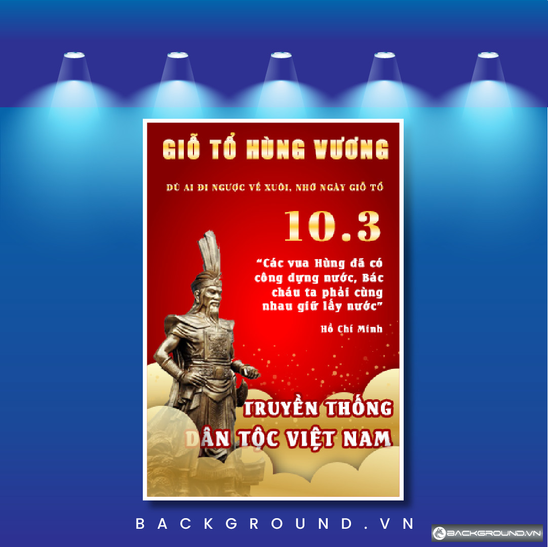 Poster Giỗ Tổ Hùng Vương 10-3 Âm Lịch