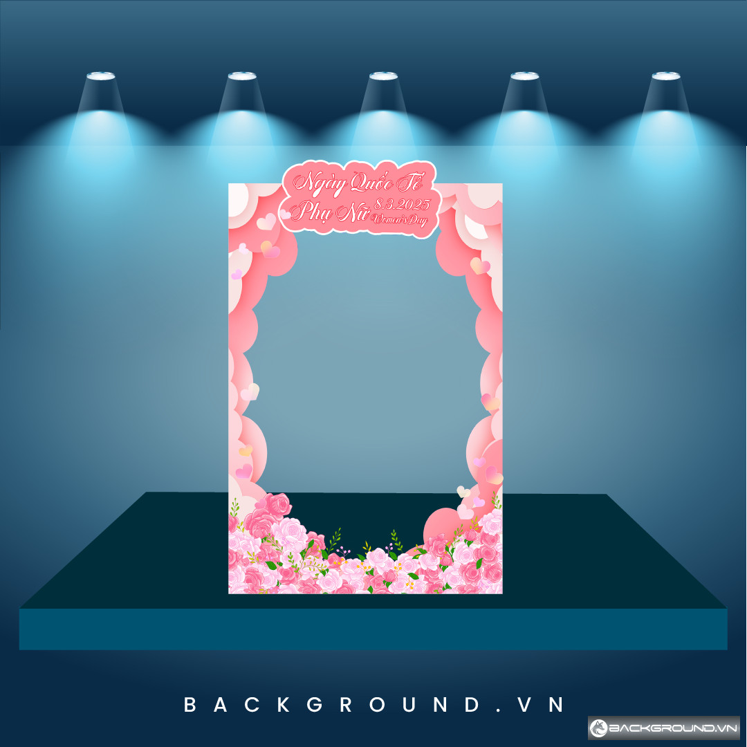 Backdrop checkin ngày quốc tế phụ nữ 8-3