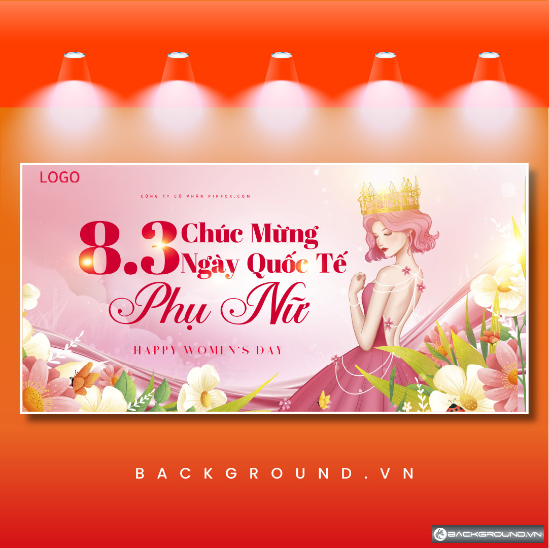 Background sân khấu ngày 8-3