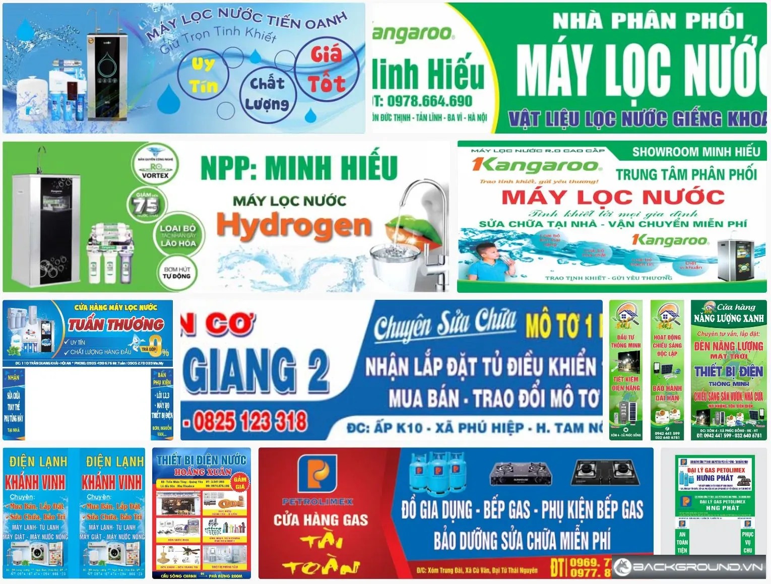 Bảng hiệu Gas - Điện nước - điện lạnh