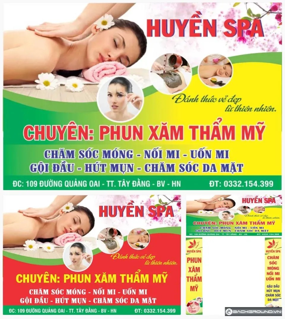 3+ biển quảng cáo phun xăm thẩm mỹ đẹp