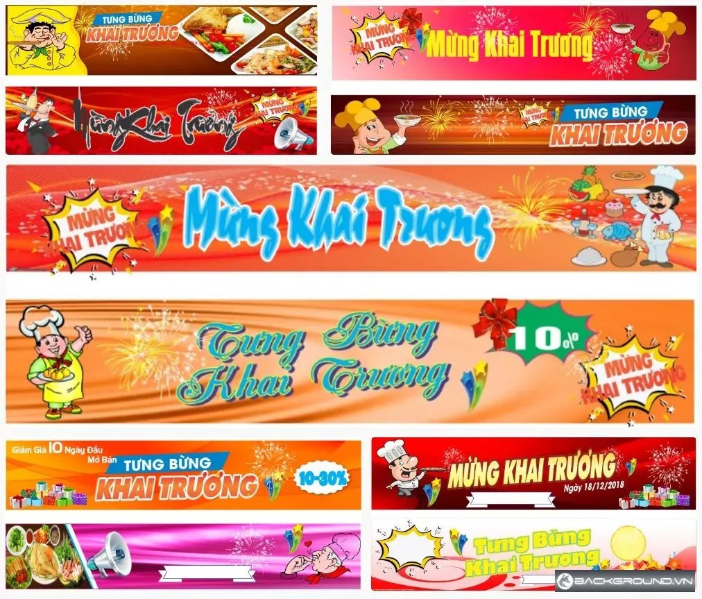 5+ Băng rôn khai truong