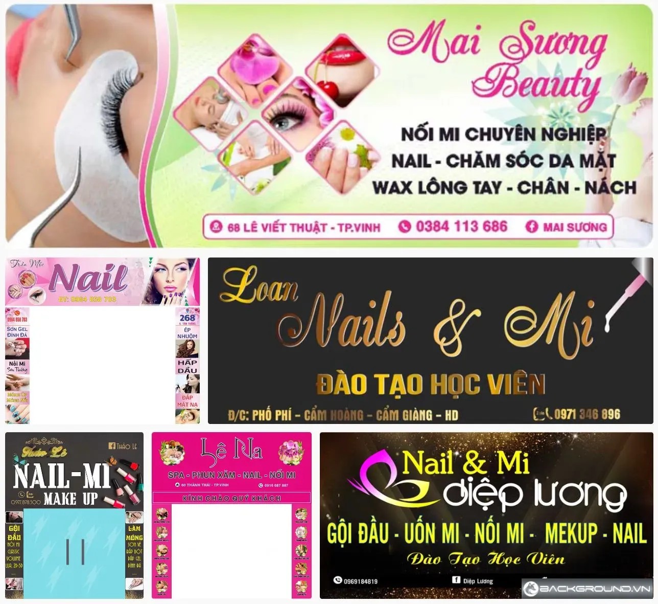 6+ Mẫu biển nail mi đẹp