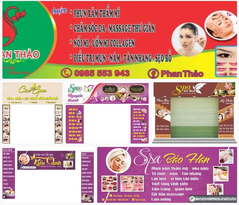 6+ Mẫu biển spa đẹp