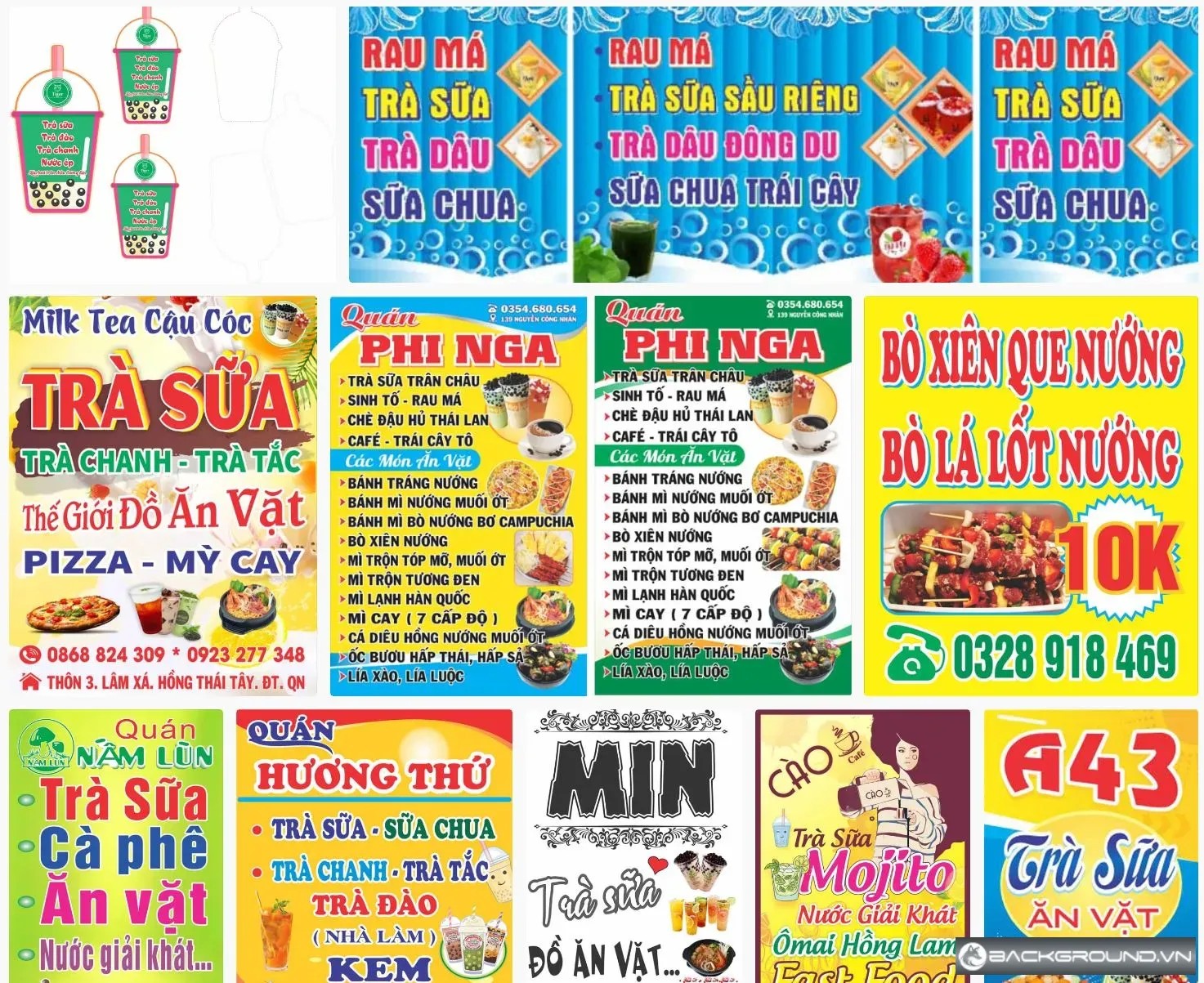 10+ Biển vẫy trà sữa