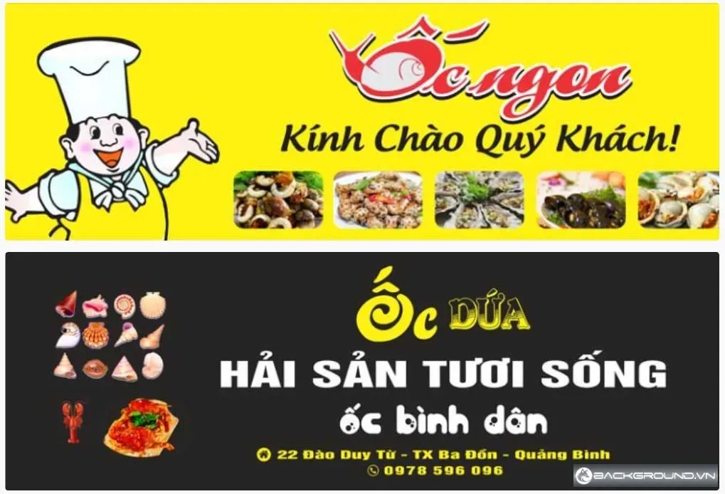 2+ Biển hiệu quán ốc