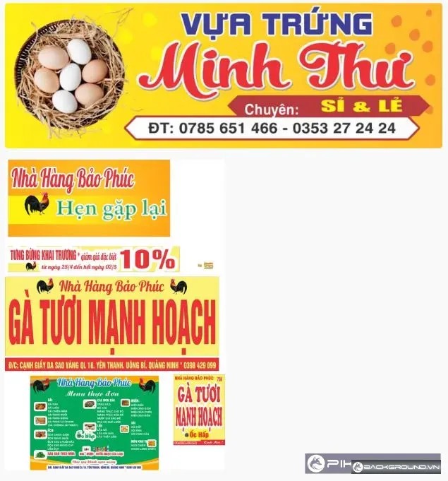 2+ Biển quảng cáo bán gà