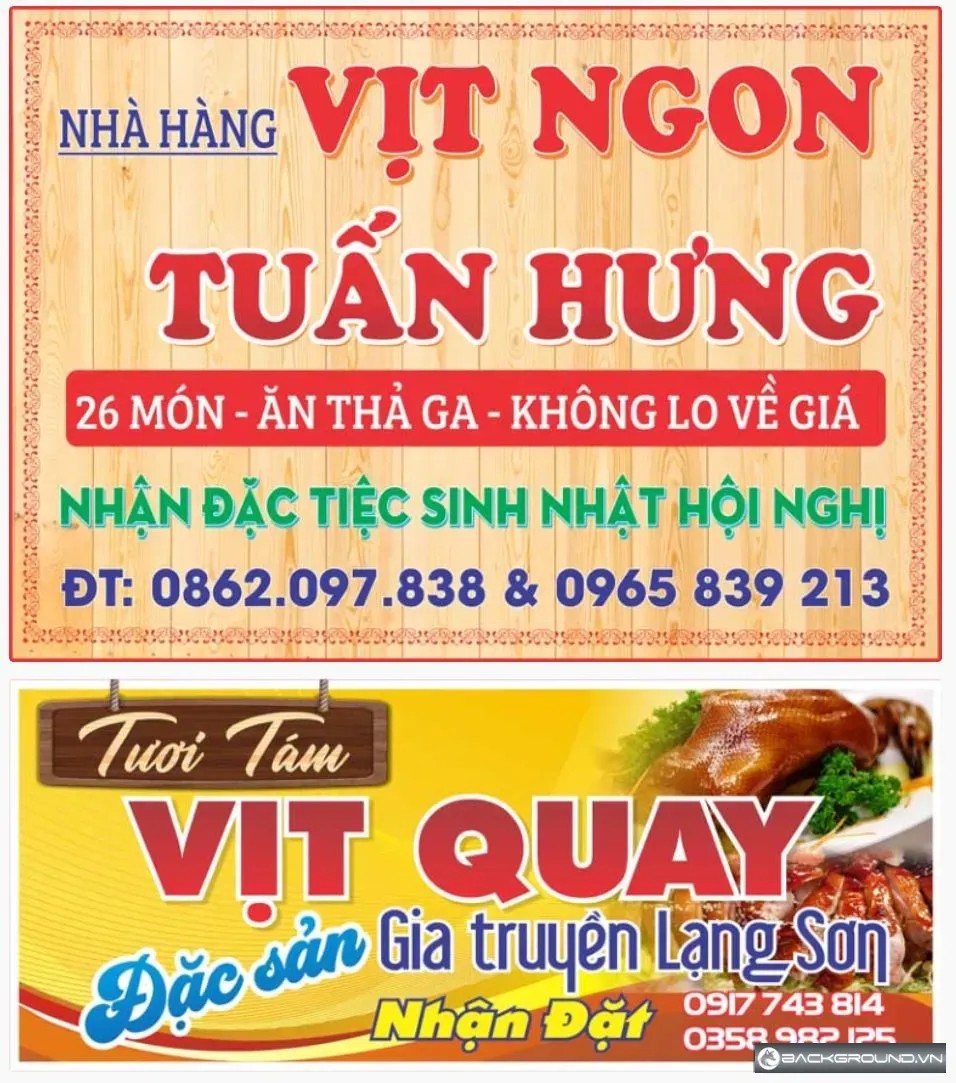 2+ Biển quảng cáo quán vịt