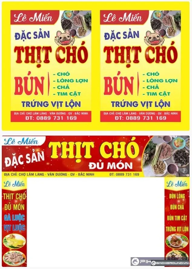 2+ Biển quảng cáo thịt chó
