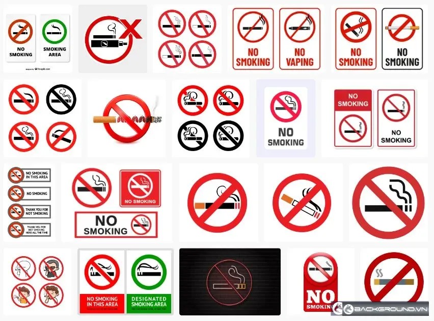 21+ Biển báo cấm hút thuốc - No Smoking
