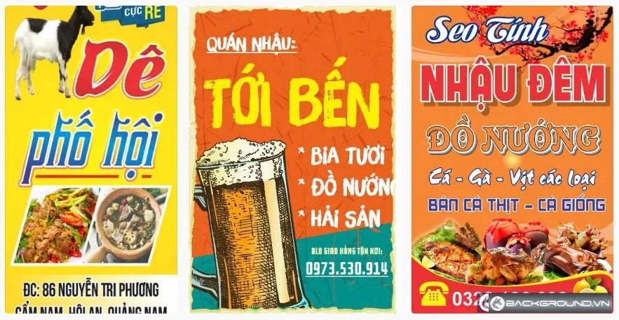 3+ Biển vẫy quán ăn
